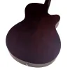 Gitarr vänster handgul 40 tum akustisk gitarr 6 sträng matt finish laminerad gran trä topp kuggbanan design folk gitarr