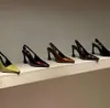 2024 Yeni Lee Mirror Deri Slingback Sandal Terlik Stiletto Topuklu Buckle Kadın Lüks Tasarımcı Yaz Seksi Parti Elbise Ayakkabı Kız Loafer Akşam Yüksek Topuk 3667