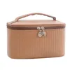 Sac cosmétique multifonctionnel bureau femmes PU sac de rangement de maquillage grande capacité voyage Portable stockage trousse de toilette YFA2028