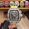 Richa Luxe heren mechanisch horloge Beroemd horloge heren dezelfde gepersonaliseerde wijnvatvormige hemelster grote wijzerplaat volautomatische mechanische holl