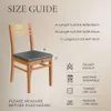 Searchi stretch stoelhoezen set van 6, zachte verwijderbare wasbare wasbare eetkamer stoelbeschermer (achtergedekt, bruin)