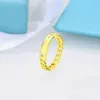 tiffancy ring Design Sense Chain Loop Wrap Ring: Crafted from 18K Stainless Steel, Ideal Choice for Personalized Design Style, Perfect for Couples' Holiday Gifts.