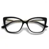 Occhiali da sole Moda Cat Eyes Montatura per occhiali Donna Trend Eyewear Stampa europea e americana anti luce blu