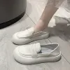 Lägenheter runt tå små vita skor mjuka casual kvinnliga sneakers grunt munstroppar plattform klänning lägenheter kvinnor sjuksköterska krypare vit sne
