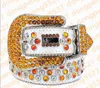 Bb Men's and Women's Designer belts Simon's shiny diamond belt on 20 styles multi-colored with Bling rhinestone diamonds paired with stylish design bags quiet catch nice