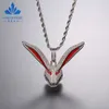 Högkvalitativ dekorera födelsedagspresent Sier Anime Moissanite Nine-Tailed Fox Pendant Halsband