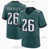 Stitched 2024 New Football Jerseys 26 Saquon Barkley 0 Bryce Huff Sports Team Green Black White Men Women Youth Embroidery