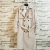 Korean Fashion Spring Trench Coat Men's Windbreaker Trenchcoat Men Smart Casual Loose Long Overcoat Streetwear Big Size 5XL 240319