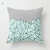 Pillow Mint Green Cover Geometric Printing Pattern Pillowcase 45 45cm Living Room Bed Square Decorative