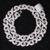 Novo design 13mm infinito cubano 925 prata sólida banhado a ouro hip hop homem colar vvs moissanite cubana link chain