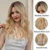 Synthetische pruiken Kanten pruiken HAIRCUBE Lang golvend Natuurlijke pruiken voor vrouwen Blond Ombre Krullend Synthetische pruiken met pony en donkere wortels Dagelijks nephaarpruiken 240329