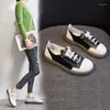 Casual schoenen Maogu herfst gevulkaniseerde damesschoen Comfortabele slip-on flats Echt leer Dames platte sneakers Grote maat 41