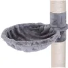 Pawhut 9' Adjustable Height Floor-to-ceiling Vertical Cat Tree - Grey and White