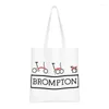 Shopping Bags Recycling Merch Bromptons Bag Women Canvas Shoulder Tote Durable Folding Bike Groceries Shopper