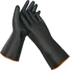 354555cm Black Gloves Heavy Duty Rubber Acid Alkali Resistant Chemical Work Safety For Industry Labor Protective Glove 240314