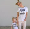 Passendes Outfit für Mutter und Tochter, passende Familienkleidung, Mama und ich-Outfits, kurzärmelige T-Shirts mit Buchstabendruck, Sommerfamil3067758