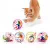 1pc gato brinquedo vara pena varinha com sino mouse gaiola brinquedos plástico artificial colorido gato teaser brinquedo para animais de estimação suprimentos cor aleatória 240309