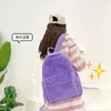 Torby szkolne pluszowe plecak 2024 Uczeń Commuter Schoolbag Trójwymiarowy stały kolor duży kolor urocza podróż hurtowa podróż