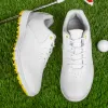 Shoes Waterproof Golf Shoes Men Spikeless Golf Sneakers for Men Comfortable Golfers Sneakers Outdoor Anti Slip Golfers Shoes