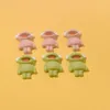 Charms 10/20pcs Green Pink Frog Resin Cartoon Animal Earring Keychain Pendant DIY Cute Jewelry Make