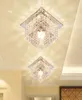 Square LED reflight lampa nowoczesne kryształowe szklane szklane lampy sufitowe LED LED LIVES salon sala foyer korytarz w ganku kryształowy w dół Dia10cm8883020