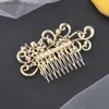 Tiaras Women Hair Jewelry Wedding Excedy Bridal Hair Association Silver Rhinestone Crystal Brides Tiara Pearl Manual Hair Combs Y240319