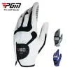 Gants 1pc pgm gants de golf professionnels pour les hommes gauche / main droite blanc gris grise respirée gants de sport anti-aslip