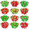 Dog Apparel Wholesale 50/100pcs Christmas Bow Tie For Small Dogs Cat Bowties Neckteis Holiday Pet Supplies Accessories
