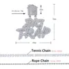 アイスアウトブリングヒップホップ筆記体ビッグトラップペンダントネックレス