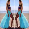 Kjolar skorts sommar sexiga kvinnor simma bär bikini täcker mesh ren strand mini wrap kjol sarong pareo baddräkt täcker 240319