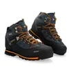 Fitness Shoes Genuine Leather Men's Hiking Men High-top Waterproof Mountain Sneakers Outdoor Climbing Sports Male Off-road Boots