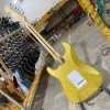 Chitarra ST Chitarra elettrica Solid Body color oro metallizzato Tastiera in palissandro Guitarra di alta qualità Spedizione gratuita