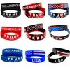 Bracelet en Silicone Trump 2024, 9 styles, cadeau de fête, drapeau américain, superbe bracelet