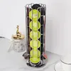 Metal Coffee Pods Holder Tower Chrome Plating Stand Coffee Tamper Capsules Storage Rack for 24pcs Dolce Gusto Coffee Capsule 240307