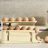 Rangement de cuisine, porte-œufs à 3 niveaux, boîte à plateau empilable, support mince peu encombrant pour armoire, comptoir de réfrigérateur