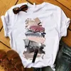 T-shirt pour femmes T-shirt plus taille S-3xl Designer Fashion White lettre imprimée haut à manches