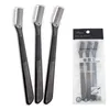 3 Pcs Eyebrow Trimmer Face Razor Eyebrow Portable Blades Shaver Knife Hair Remover Set Makeup Eyebrow Profiler Tools