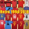 Camiseta de futbol retro futbol formaları espana 1994 1996 2002 2000 2010 futbol gömleği vintage vintage David Villa Hierro Torres Fabregas Espagne 94 96 02 08 10 12