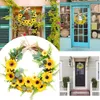 Decorative Flowers For Home Sunflower Door Wreath Easter Yellow Wall Front Large Springs