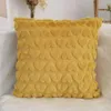 Pillow 45x45cm Monochrome Heart Plush Cover Sofa Throw Square Covers Living Room Decor For Home