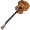 Gitaar 4-snarige elektrisch-akoestische basgitaar 5-snarige 43 inch hoogglans sparrenhouten top folk basgitaar met EQ