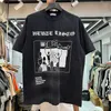 High Street Tees T Shirts Mens Shirt Ripped Vintage Washed Printed US Size Tshirts Real Pics 24SS