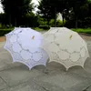 Nouveau coton dentelle Parasols décorations de mariage fête faveur artisanat mariée fleur broderie parapluie fille dentelle Parasol