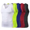 Herrtankstoppar män casual bodybuilding compression gym t shirt basket ärmlös träning väst fitness topp man kläder