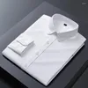 Men's Dress Shirts Plus Size 38-44 Cotton Shirt Business High-Dnd OL Work Male Long-sleeved Brand Casual Classic Top All-match