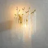 Lampa ścienna Deco duże aluminiowe kryształowe kinkiety LED Kształt gałęzi Kształt salonu dom El luksusowe oprawy projektowe