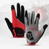 Ciclismo antideslizante dedo completo guantes de bicicleta pantalla táctil guantes de bicicleta amortiguadores primavera otoño fitness bicicleta de montaña 240306