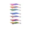 105MM Esca dura Luminoso Calamari Jig Pesca in mare Richiamo Legno Polpo Gamberetti Seppie Gancio artificiale Rig Wobbler Pesce Attrezzatura 240313