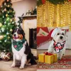Hondenkleding 4-pack bandana Kerstmis huisdierensjaal driehoekige slabbetjes hoofddoekset kostuumaccessoires decoratie voor huisdieren