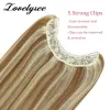 Piece Natural Long Straight Vshaped Hair Extension 1428 Inch Brazilian Blonde Real Human Hair for Women 5 Clips One Piece 8 Colors